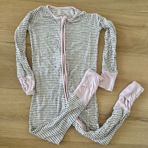 Little Sleepies zippy, 18-24m, pink polka dots